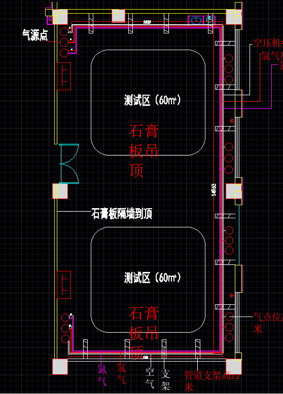 氫能源測試設(shè)備管道施工圖
